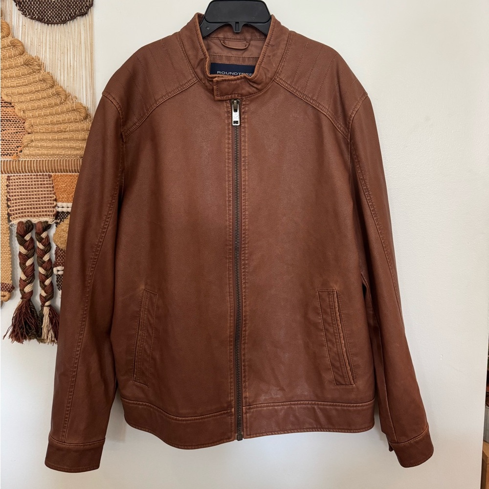 NWOT Roundtree & Yorke Faux Leather Jacket - Size Medium - Picture 2 of 6